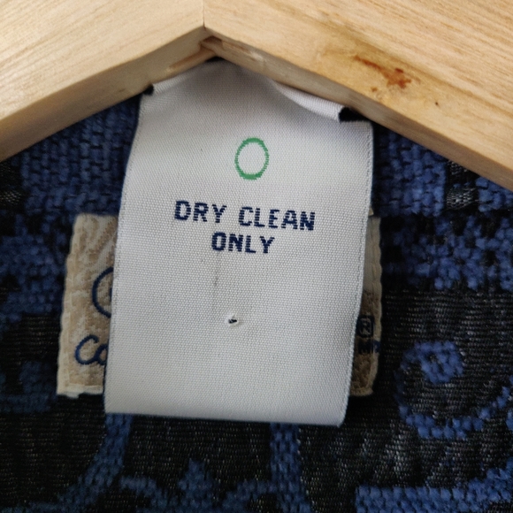 Vintage Traditions Blue Patterned Zip-up Jacket Medium - Picture 10 of 10